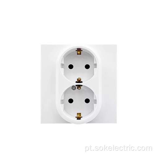 Conformidade com os padrões de exportação 2gang Schuko Wall Socket